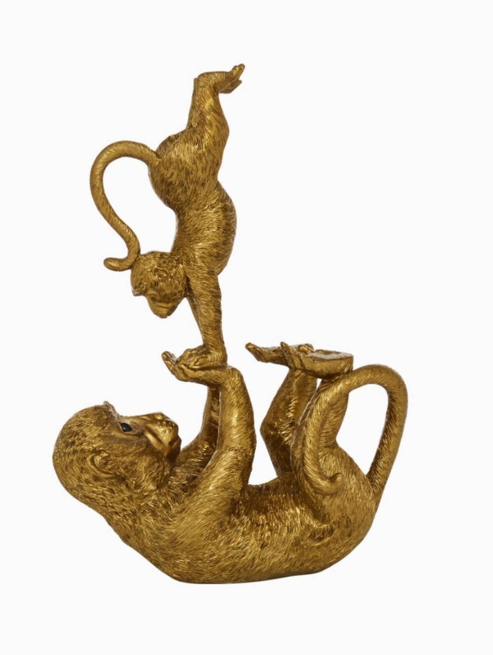 Deco 79 Polystone Decorative Monkey Sculpture Home Decor Statue In Gold 10.85"H